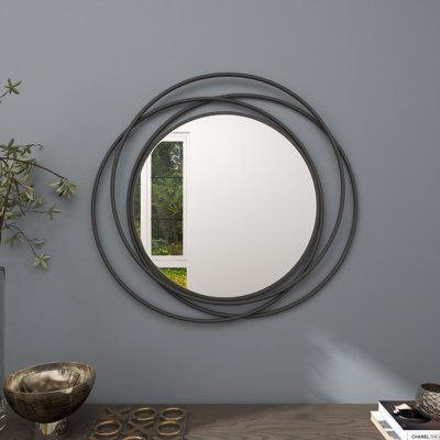 آینه مدرن فلزی دایره گرد E130