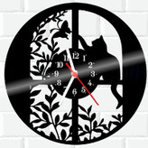 ساعت دیواری مدرن لیزری لاکچری طرح گربه H312