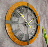 ساعت دیواری تلفیق چوب و فلزی لیزری H327