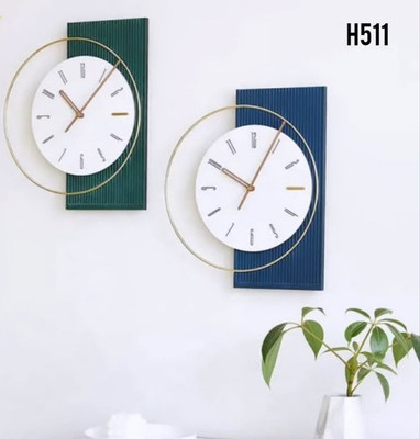 ساعت مدرن تلفیقی فلز و چوب لیزری H511