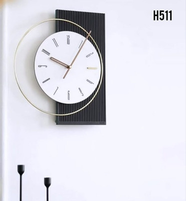 ساعت مدرن تلفیقی فلز و چوب لیزری H511