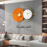 ساعت دیواری تلفیقی فلزی و چوبی لاکچری زیبا H522