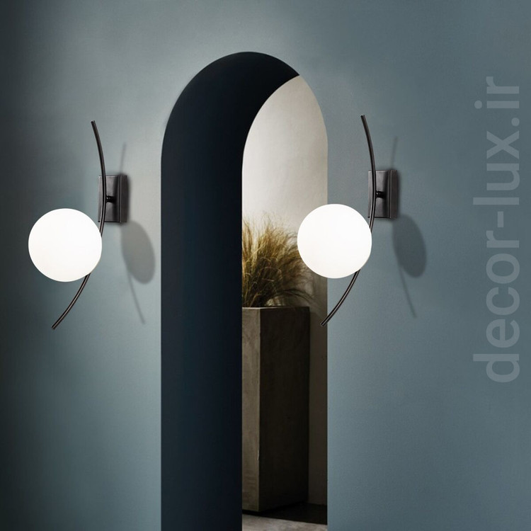 دیوارکوب مدرن تک شعله حبابی D133
