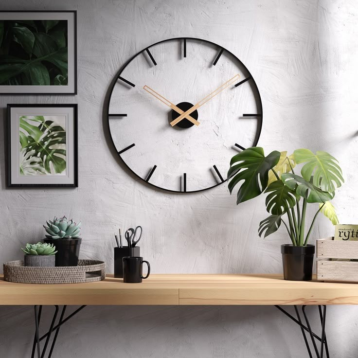 ساعت دیواری مدرن لیزری فلزی لاکچری مینیمال H652