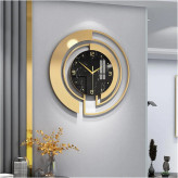 ساعت دیواری تلفیقی فلز و چوب لاکچری زیبا H653