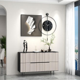 ساعت دیواری تلفیقی فلز و چوب لاکچری زیبا H649