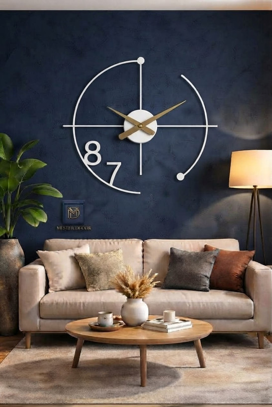 ساعت دیواری مدرن لیزری فلزی لاکچری مینیمال H654