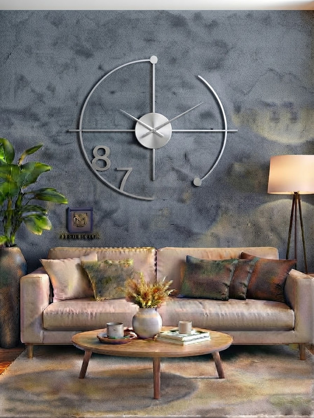 ساعت دیواری مدرن لیزری فلزی لاکچری مینیمال H654