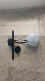 دیوارکوب مدرن تک شعله فلزی حبابی D132