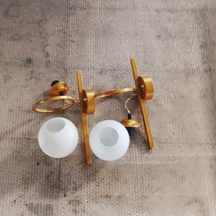 دیوارکوب مدرن تک شعله فلزی حبابی D132