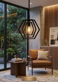 لوستر مدرن تک شعله فلزی A246
