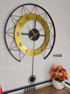 ساعت مدرن تلفیقی فلز و چوب لیزری H548