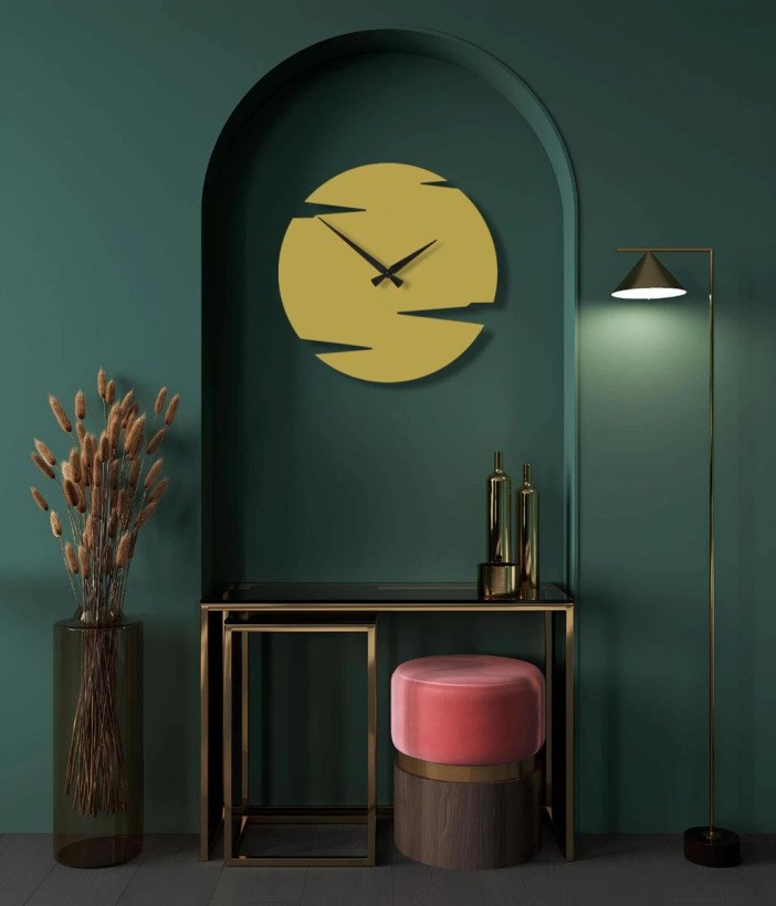 ساعت دیواری لیزری فلزی مینیمال خاص کسوف H664
