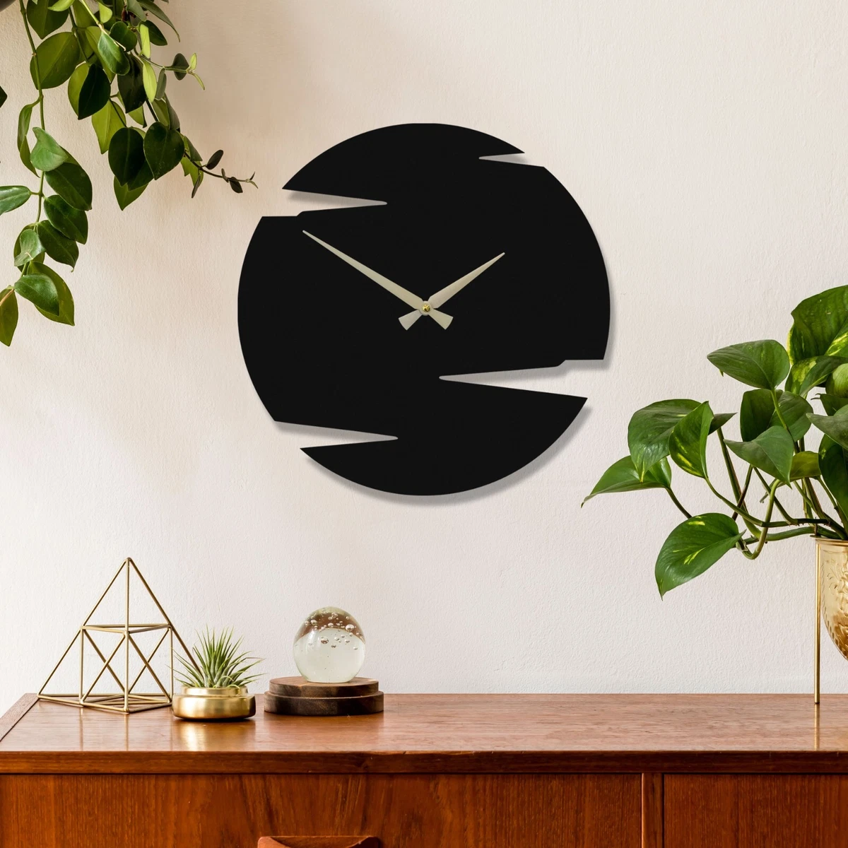 ساعت دیواری لیزری فلزی مینیمال خاص کسوف H664