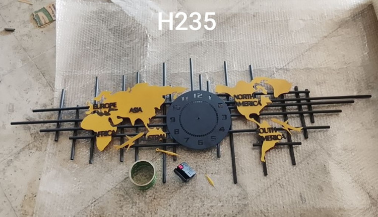 ساعت دیواری فلزی لاکچری زیبا H235