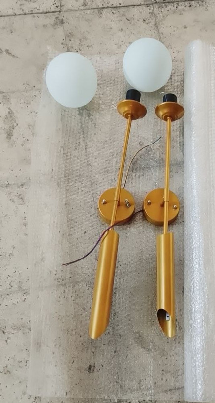دیوارکوب مدرن تک شعله فلزی D127