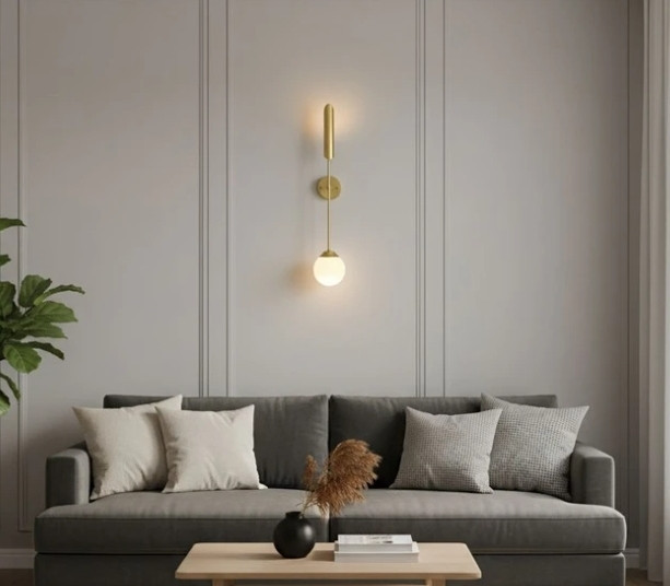 دیوارکوب مدرن تک شعله فلزی D127