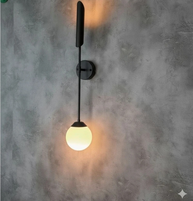 دیوارکوب مدرن تک شعله فلزی D127
