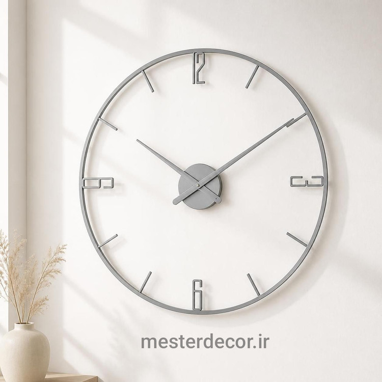 ساعت دیواری لیزری فلزی مینیمال خاص H399